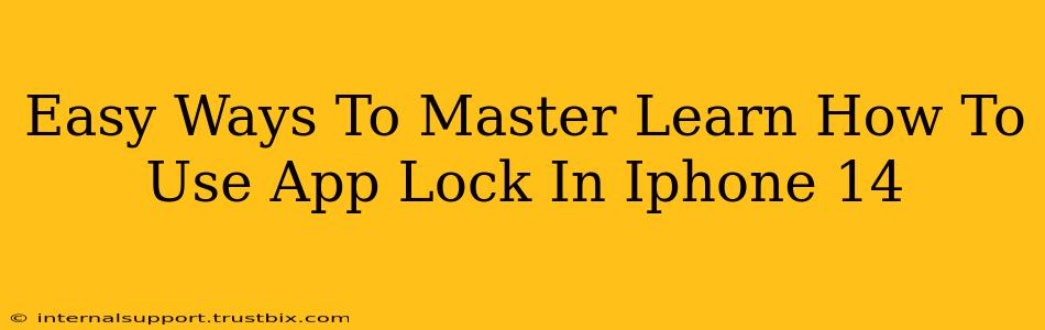 Easy Ways To Master Learn How To Use App Lock In Iphone 14