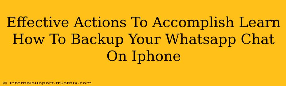 Effective Actions To Accomplish Learn How To Backup Your Whatsapp Chat On Iphone