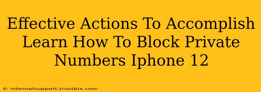 Effective Actions To Accomplish Learn How To Block Private Numbers Iphone 12