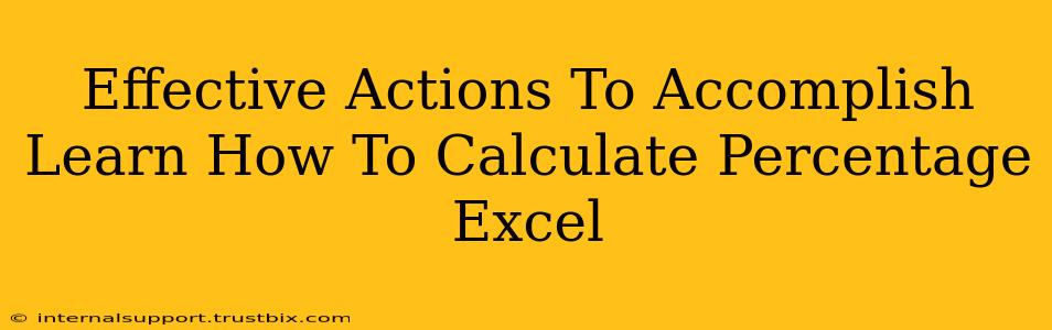 Effective Actions To Accomplish Learn How To Calculate Percentage Excel