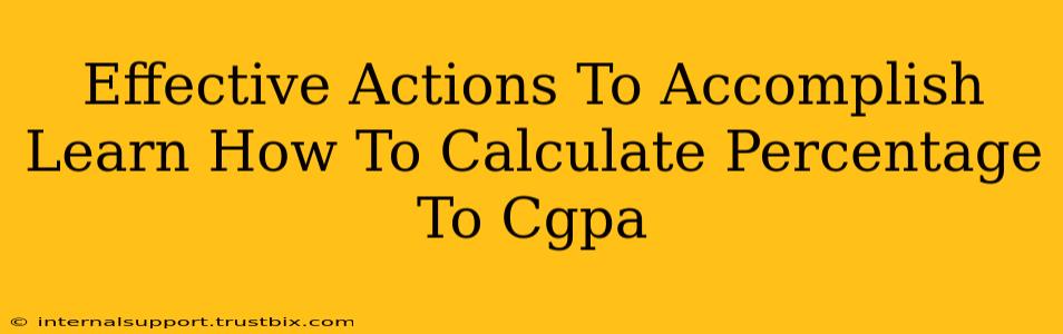 Effective Actions To Accomplish Learn How To Calculate Percentage To Cgpa