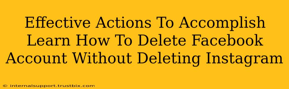 Effective Actions To Accomplish Learn How To Delete Facebook Account Without Deleting Instagram