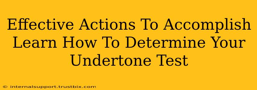 Effective Actions To Accomplish Learn How To Determine Your Undertone Test