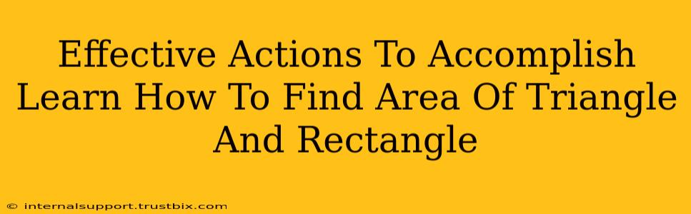 Effective Actions To Accomplish Learn How To Find Area Of Triangle And Rectangle