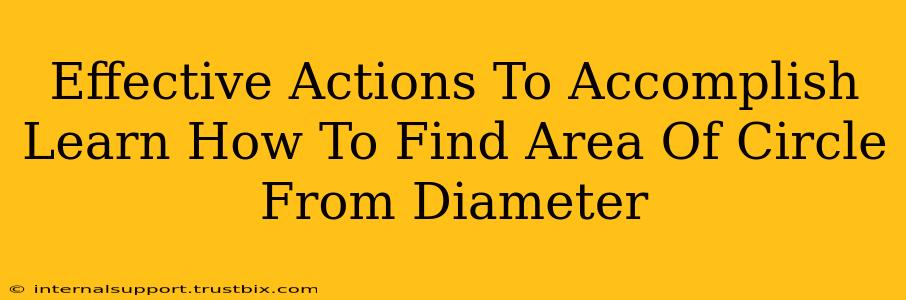 Effective Actions To Accomplish Learn How To Find Area Of Circle From Diameter