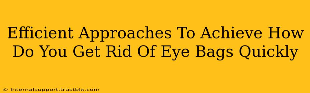 Efficient Approaches To Achieve How Do You Get Rid Of Eye Bags Quickly