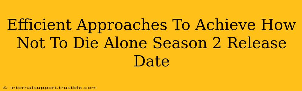 Efficient Approaches To Achieve How Not To Die Alone Season 2 Release Date