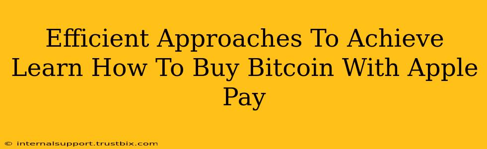 Efficient Approaches To Achieve Learn How To Buy Bitcoin With Apple Pay