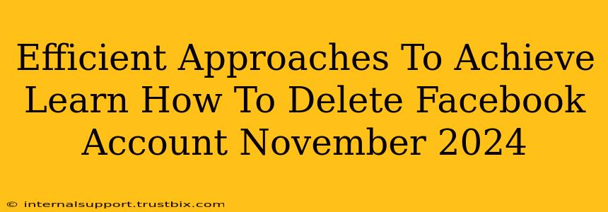 Efficient Approaches To Achieve Learn How To Delete Facebook Account November 2024