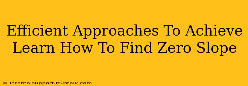 Efficient Approaches To Achieve Learn How To Find Zero Slope