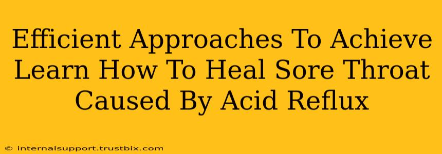 Efficient Approaches To Achieve Learn How To Heal Sore Throat Caused By Acid Reflux