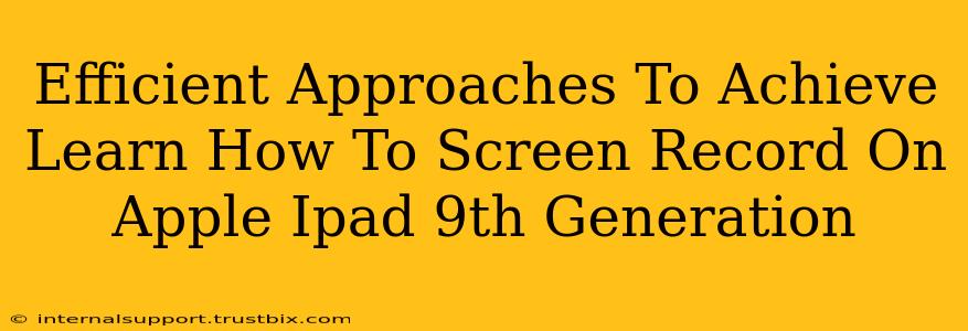 Efficient Approaches To Achieve Learn How To Screen Record On Apple Ipad 9th Generation