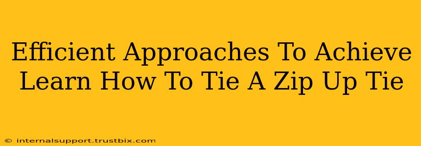 Efficient Approaches To Achieve Learn How To Tie A Zip Up Tie