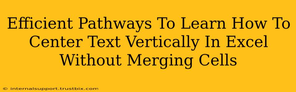 Efficient Pathways To Learn How To Center Text Vertically In Excel Without Merging Cells