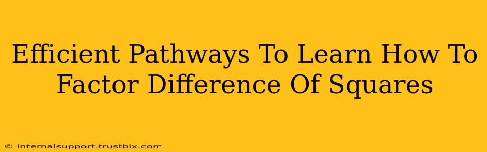 Efficient Pathways To Learn How To Factor Difference Of Squares