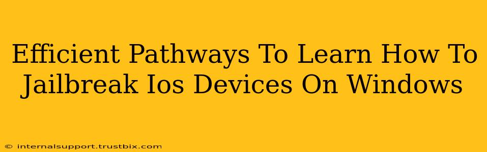 Efficient Pathways To Learn How To Jailbreak Ios Devices On Windows