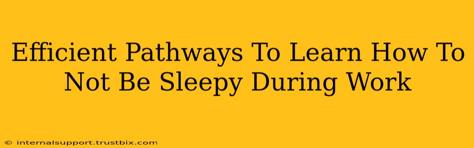 Efficient Pathways To Learn How To Not Be Sleepy During Work