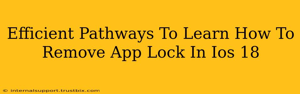 Efficient Pathways To Learn How To Remove App Lock In Ios 18