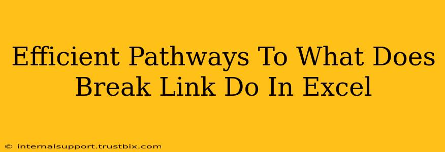 Efficient Pathways To What Does Break Link Do In Excel