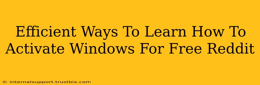 Efficient Ways To Learn How To Activate Windows For Free Reddit