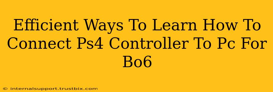 Efficient Ways To Learn How To Connect Ps4 Controller To Pc For Bo6