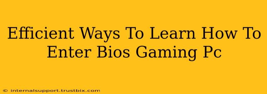 Efficient Ways To Learn How To Enter Bios Gaming Pc