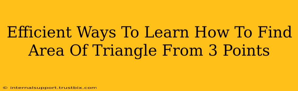 Efficient Ways To Learn How To Find Area Of Triangle From 3 Points