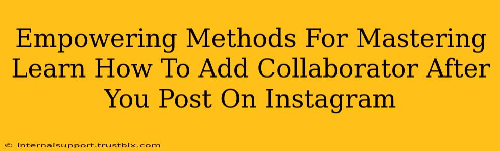 Empowering Methods For Mastering Learn How To Add Collaborator After You Post On Instagram