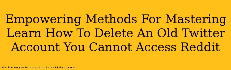 Empowering Methods For Mastering Learn How To Delete An Old Twitter Account You Cannot Access Reddit