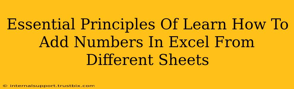 Essential Principles Of Learn How To Add Numbers In Excel From Different Sheets