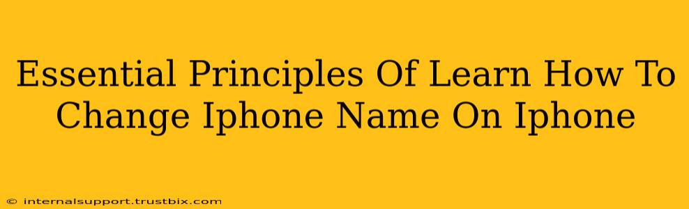 Essential Principles Of Learn How To Change Iphone Name On Iphone