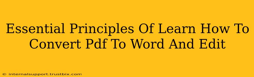 Essential Principles Of Learn How To Convert Pdf To Word And Edit