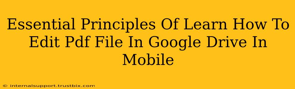 Essential Principles Of Learn How To Edit Pdf File In Google Drive In Mobile