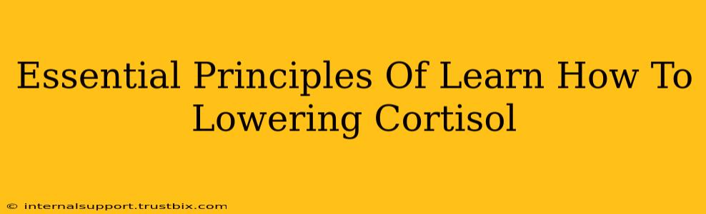 Essential Principles Of Learn How To Lowering Cortisol