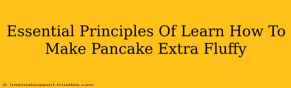 Essential Principles Of Learn How To Make Pancake Extra Fluffy