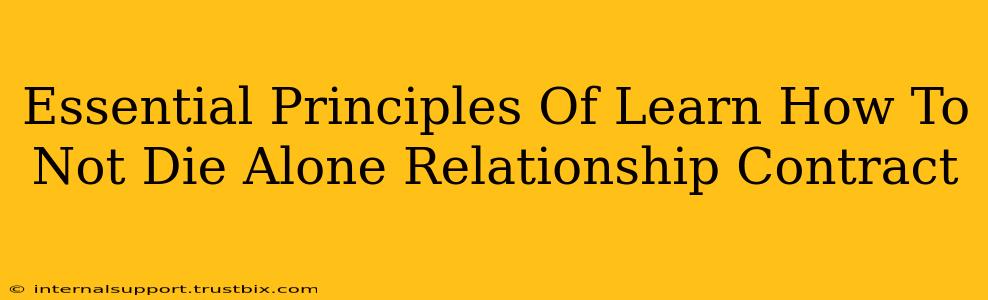 Essential Principles Of Learn How To Not Die Alone Relationship Contract