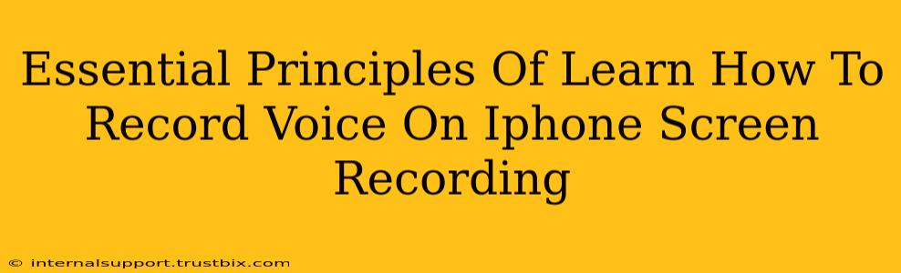 Essential Principles Of Learn How To Record Voice On Iphone Screen Recording