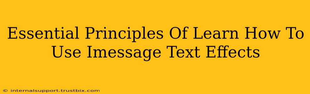 Essential Principles Of Learn How To Use Imessage Text Effects