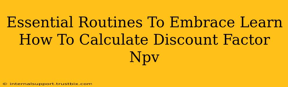 Essential Routines To Embrace Learn How To Calculate Discount Factor Npv