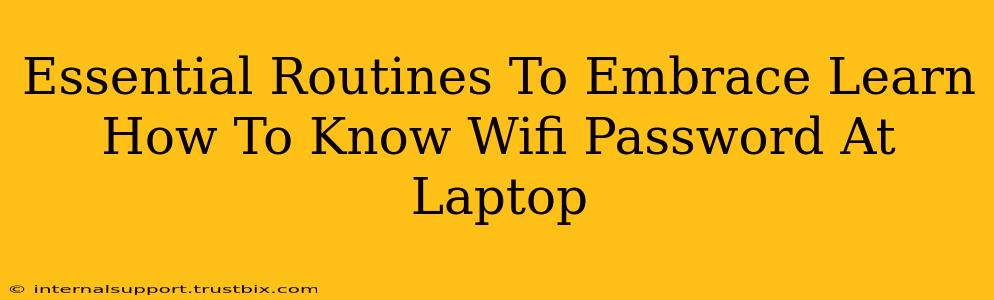 Essential Routines To Embrace Learn How To Know Wifi Password At Laptop