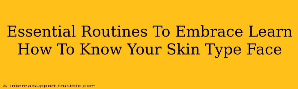 Essential Routines To Embrace Learn How To Know Your Skin Type Face