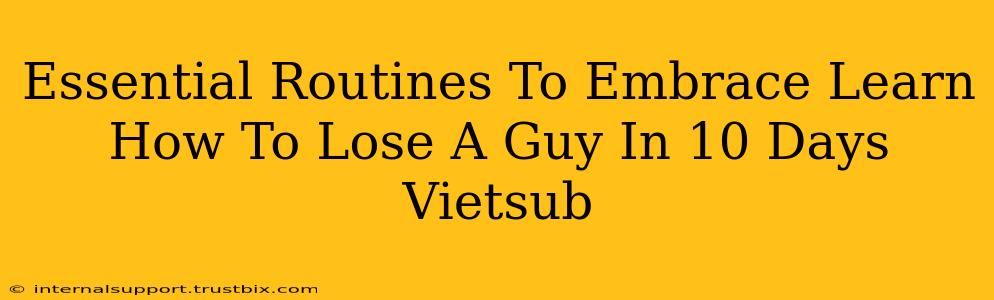 Essential Routines To Embrace Learn How To Lose A Guy In 10 Days Vietsub