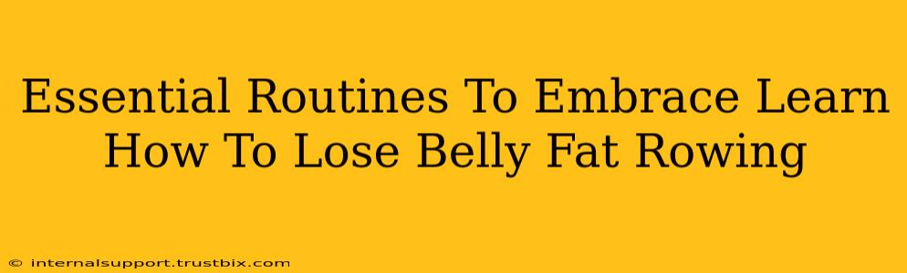 Essential Routines To Embrace Learn How To Lose Belly Fat Rowing