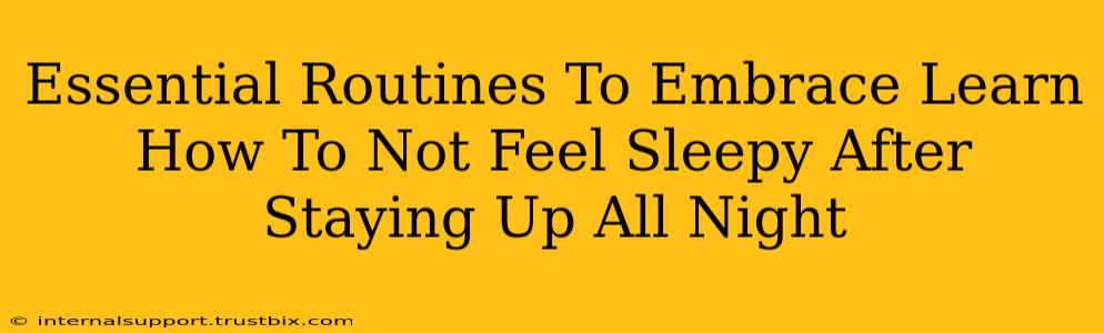 Essential Routines To Embrace Learn How To Not Feel Sleepy After Staying Up All Night