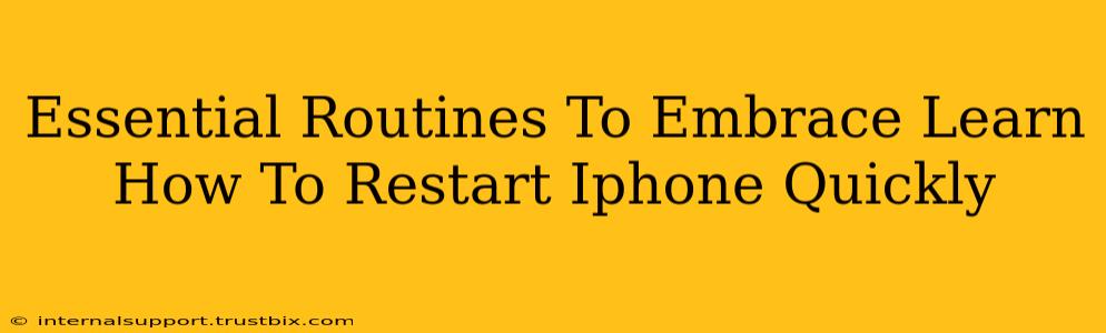 Essential Routines To Embrace Learn How To Restart Iphone Quickly