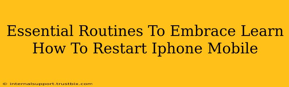 Essential Routines To Embrace Learn How To Restart Iphone Mobile