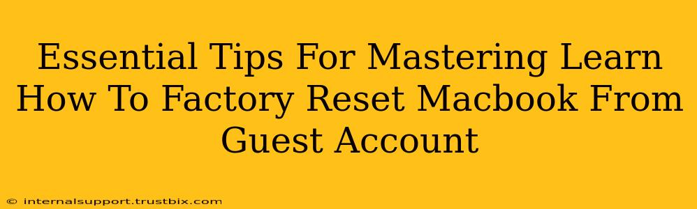 Essential Tips For Mastering Learn How To Factory Reset Macbook From Guest Account