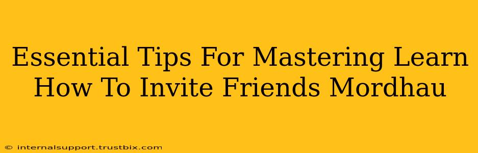 Essential Tips For Mastering Learn How To Invite Friends Mordhau