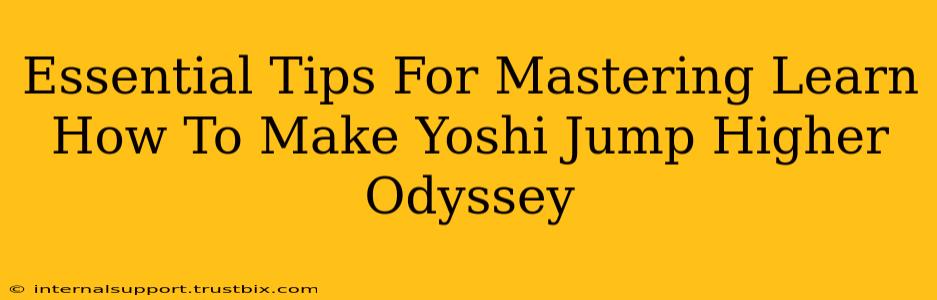 Essential Tips For Mastering Learn How To Make Yoshi Jump Higher Odyssey