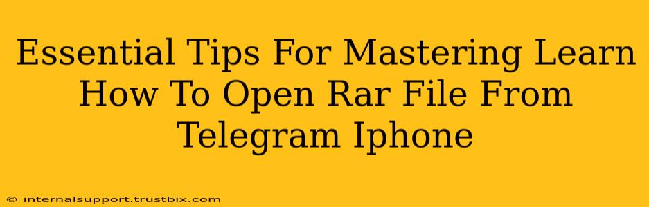 Essential Tips For Mastering Learn How To Open Rar File From Telegram Iphone